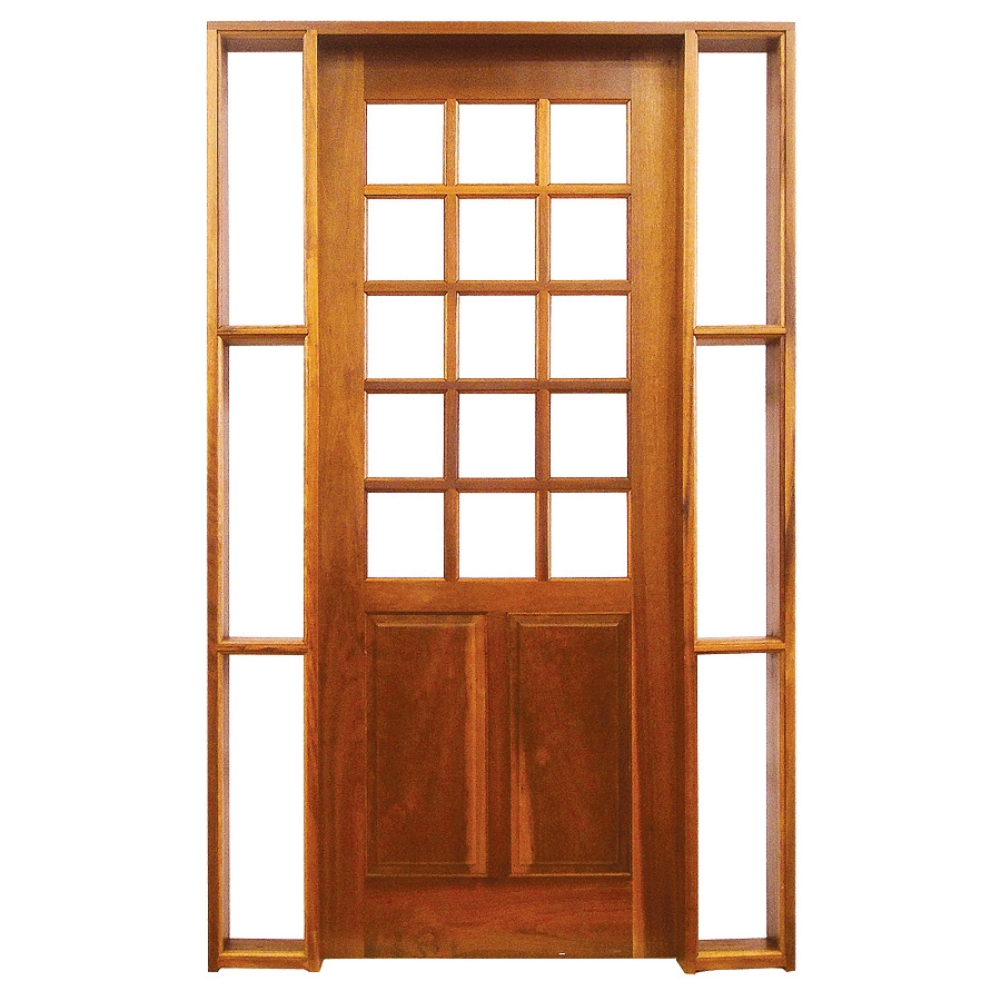 Porta 15 Vidros com Almofadas e Batente Duplo