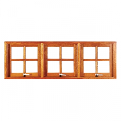 Vitrô Max Ar Quadriculado 3 Módulos Horizontal com Ferragem