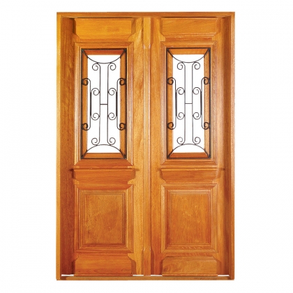 Portal de Abrir 2 Almofadas com Grade e Postigo de Abrir 2 Folhas