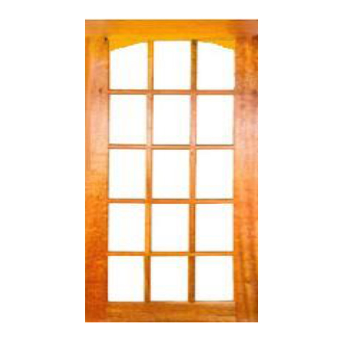 Folha de Porta Quadriculada 15 Vidros 2 Almofadas Arco
