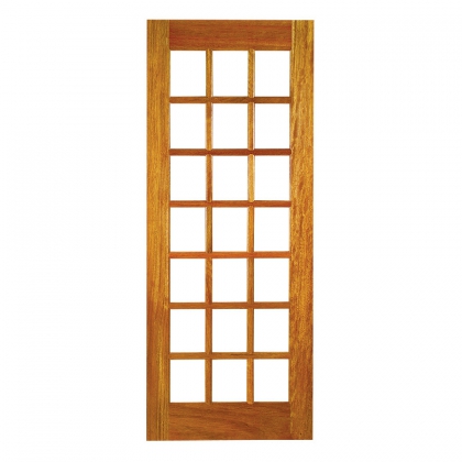 Folha de Porta Quadriculada 21 Vidros Reta