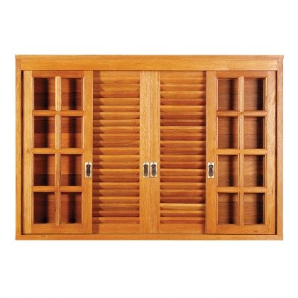 Veneziana de Correr Quadriculada 6 Folhas com Ferragem