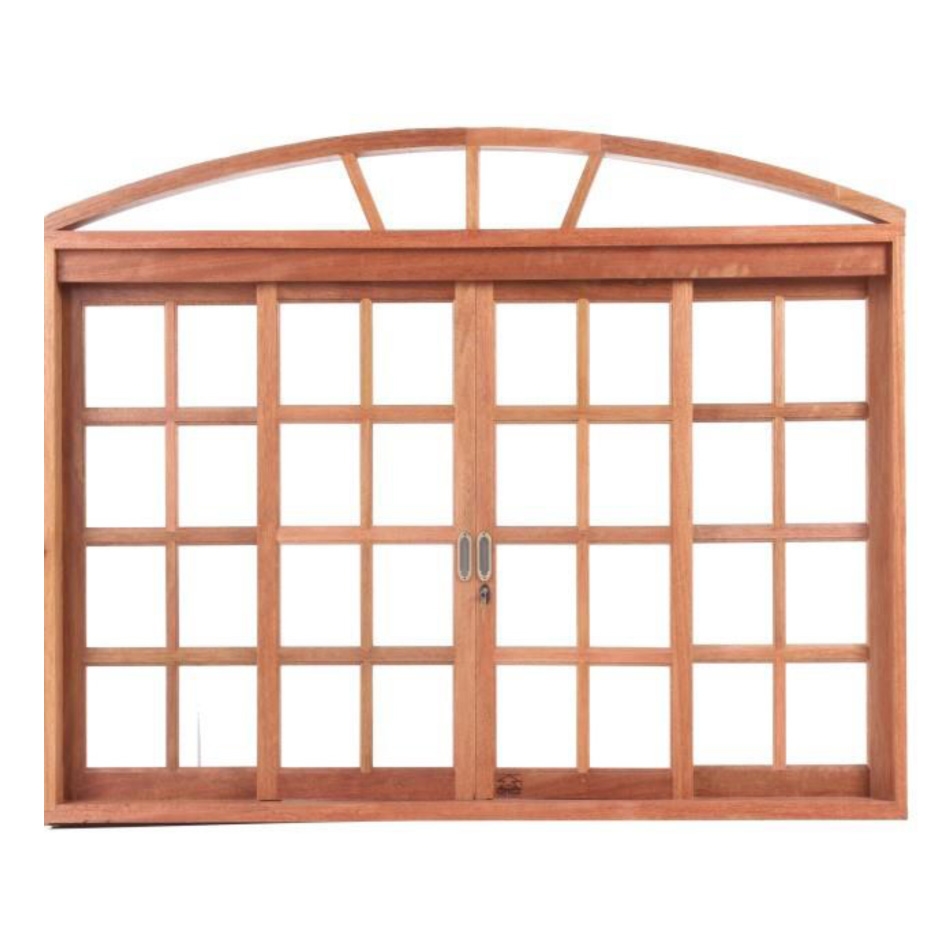 Vitrô de Correr Quadriculado 4 Folhas Arco com Ferragem