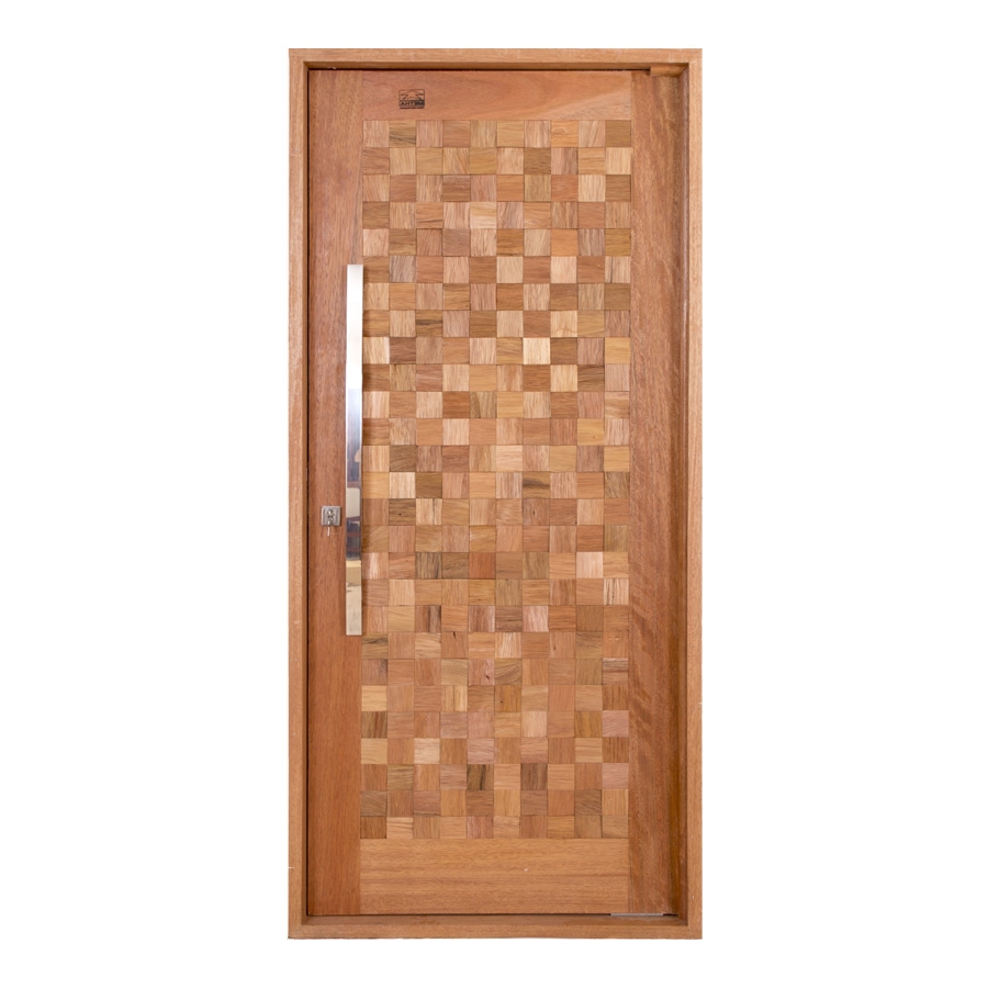 Porta Pivotante Castanha com Ferragem