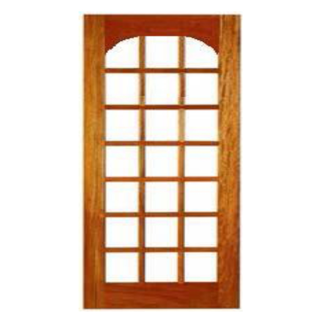 Folha de Porta Quadriculada 21 Vidros Arco